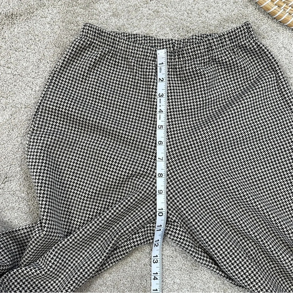 Bryn Walker Palazzo Soft Knit Pull On Pants Houndstooth Wide Leg Nero/Latte XXS - Picture 14 of 16